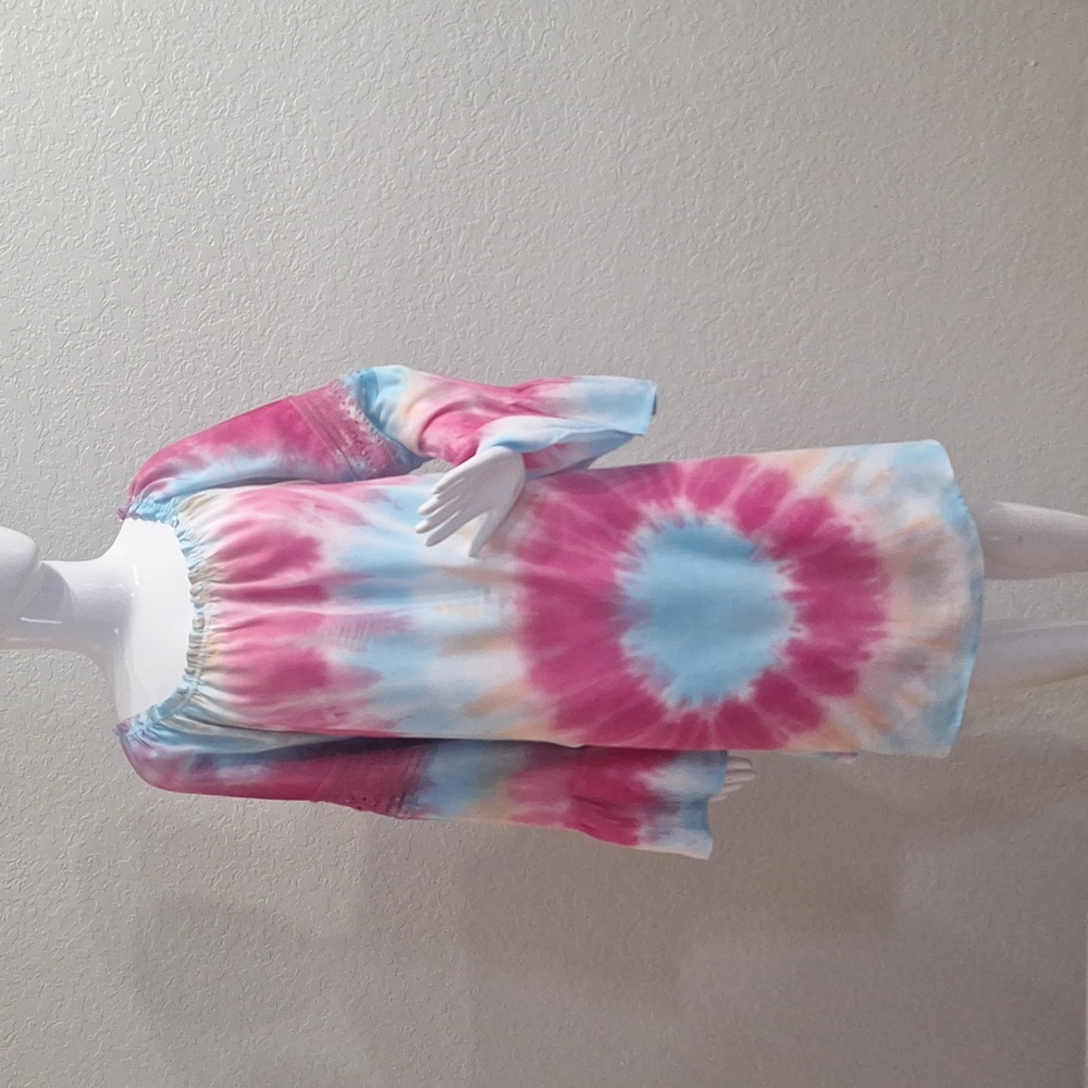Color Touch tie-dyed dress